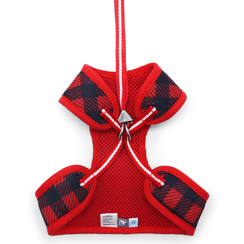 DOGO EasyGO Plaid Dog Harness and Leash Set
