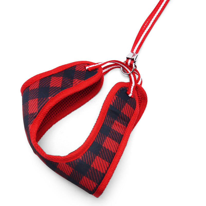 DOGO EasyGO Plaid Dog Harness and Leash Set