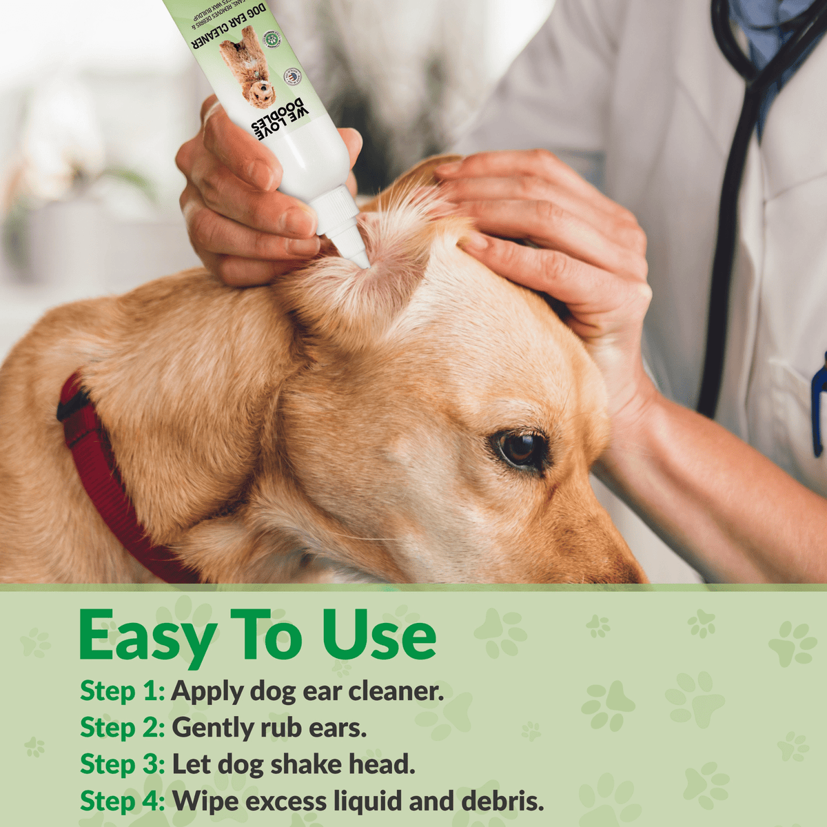 Dog Ear Wash & Swabs Cleaning Kit