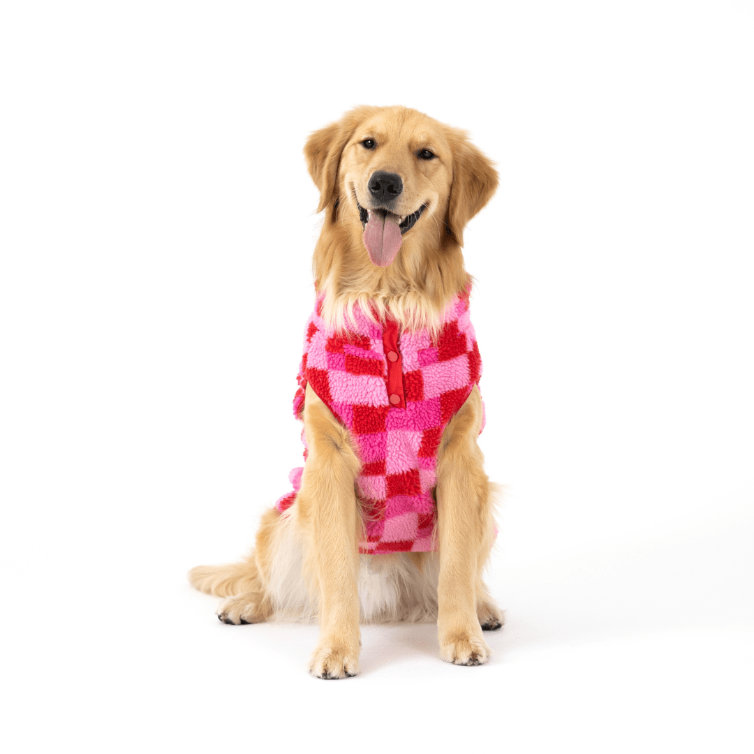 Fab Ski Pink Sherpa Vest 