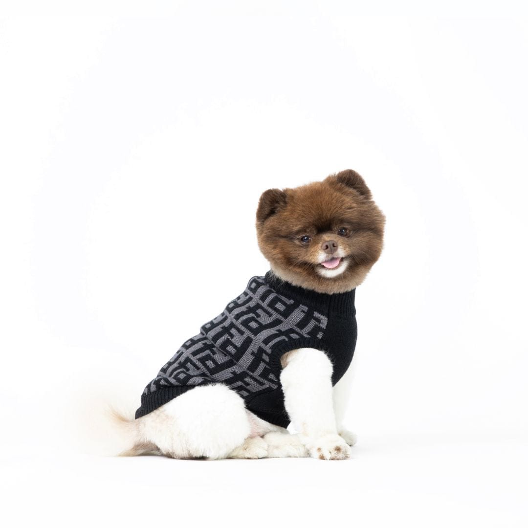 Black Monogram Sweater 