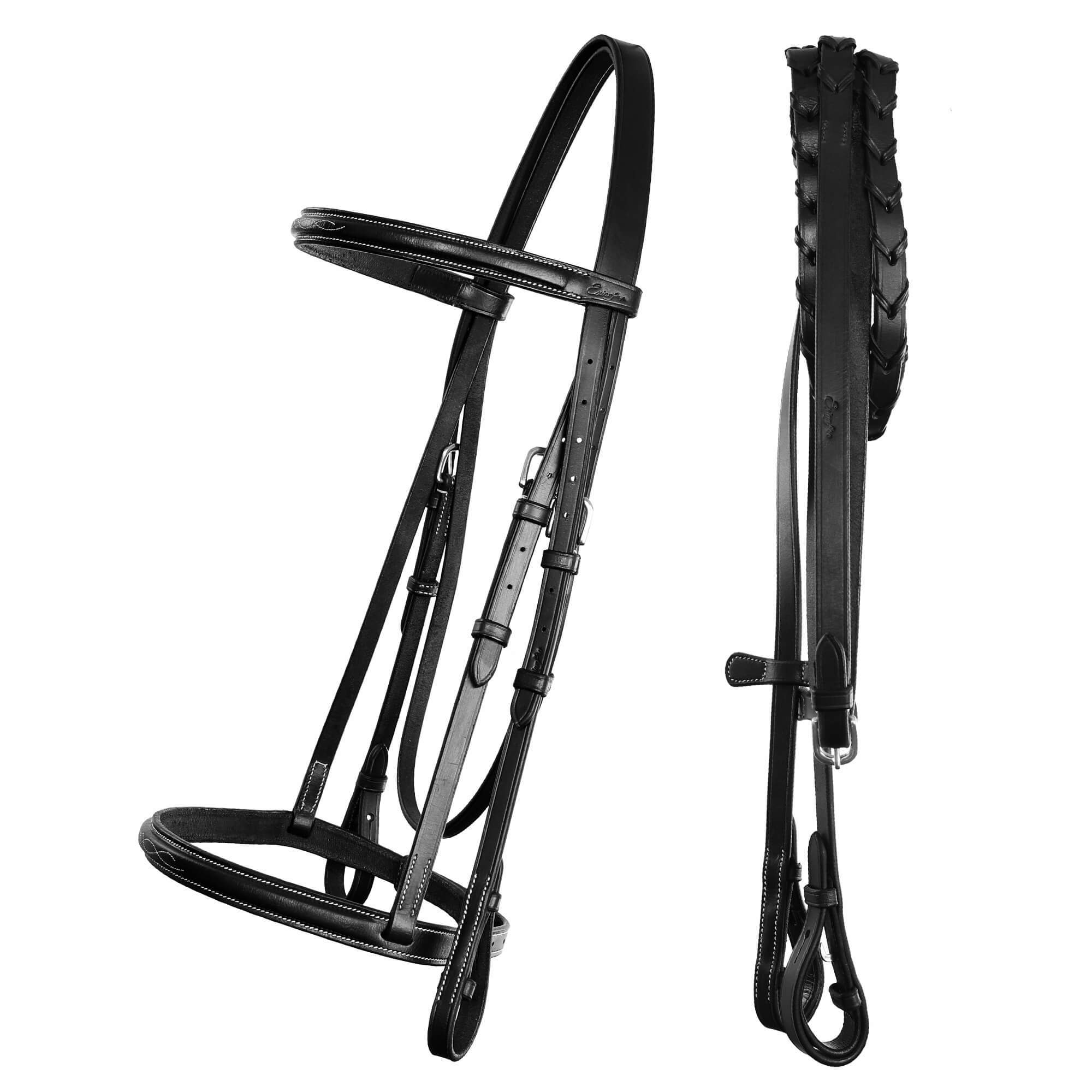 ExionPro Traditional Hunter Bridle With Laced Reins - HT Animal Supply