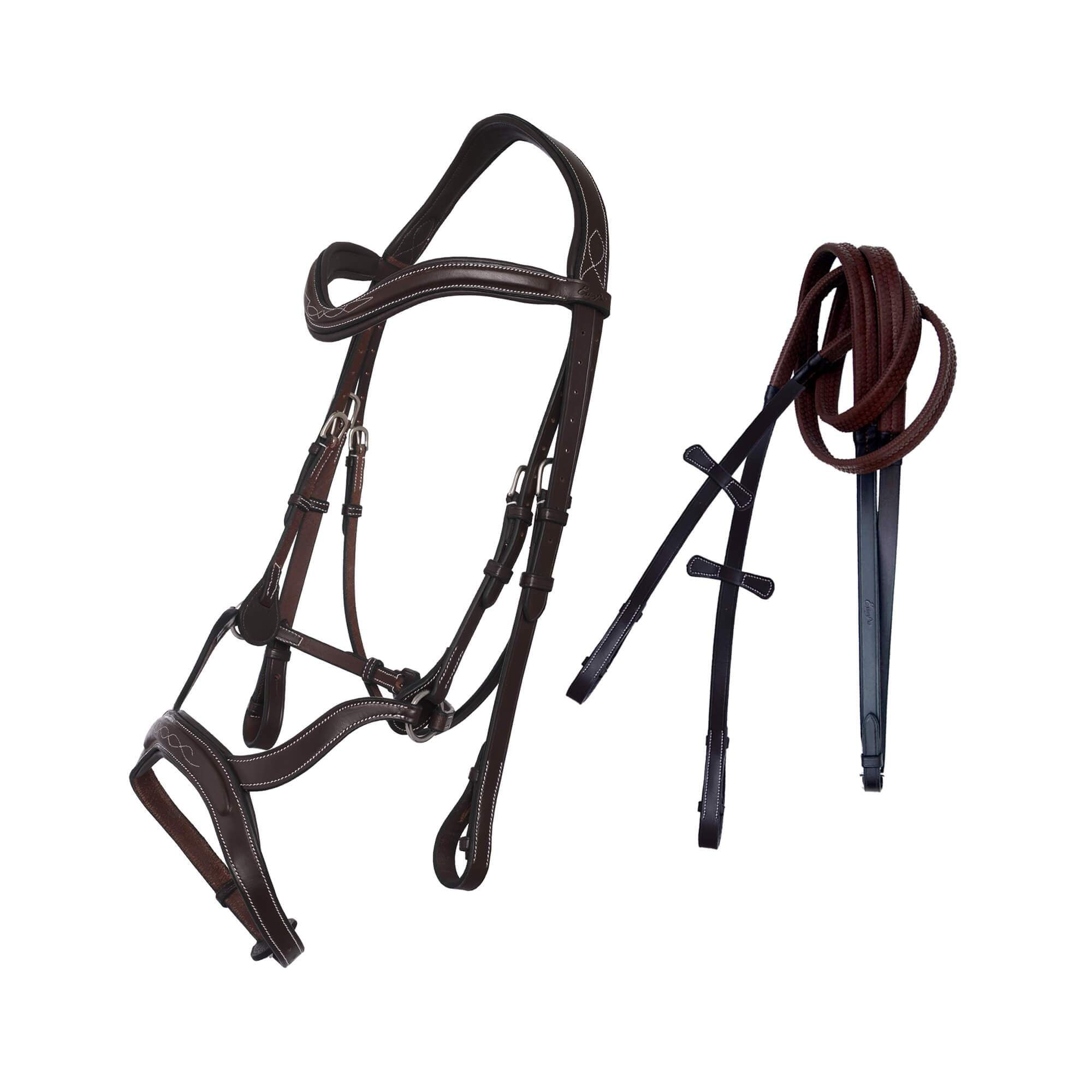 ExionPro Anatomical Combined Flash Bridle with Reins - HT Animal Supply