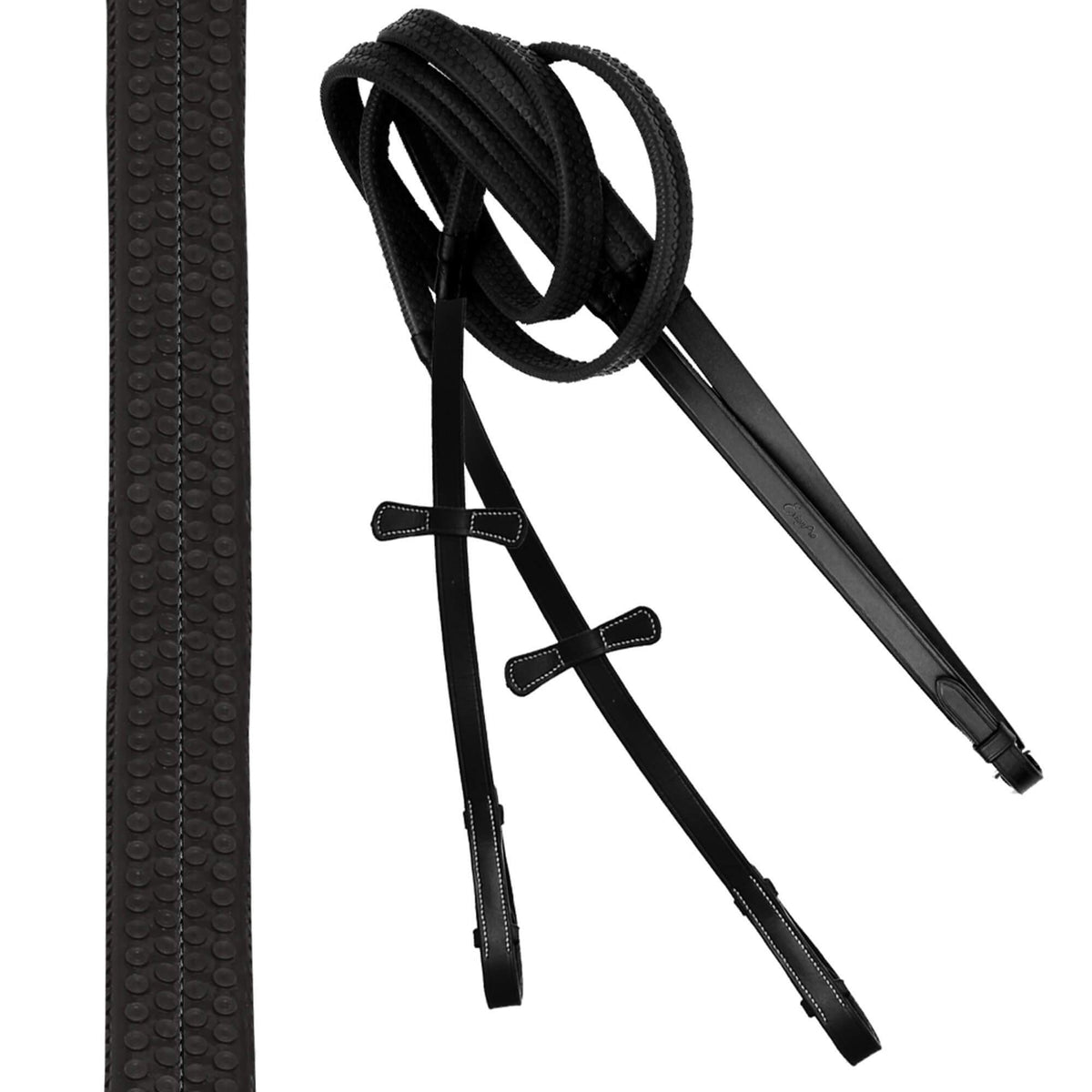 ExionPro Twin Designer Fancy Stitched English Snaffle Bridle with Reins - HT Animal Supply