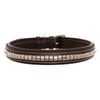 ExionPro Silver Clincher Padded Leather Dog Collar - Brown Padding