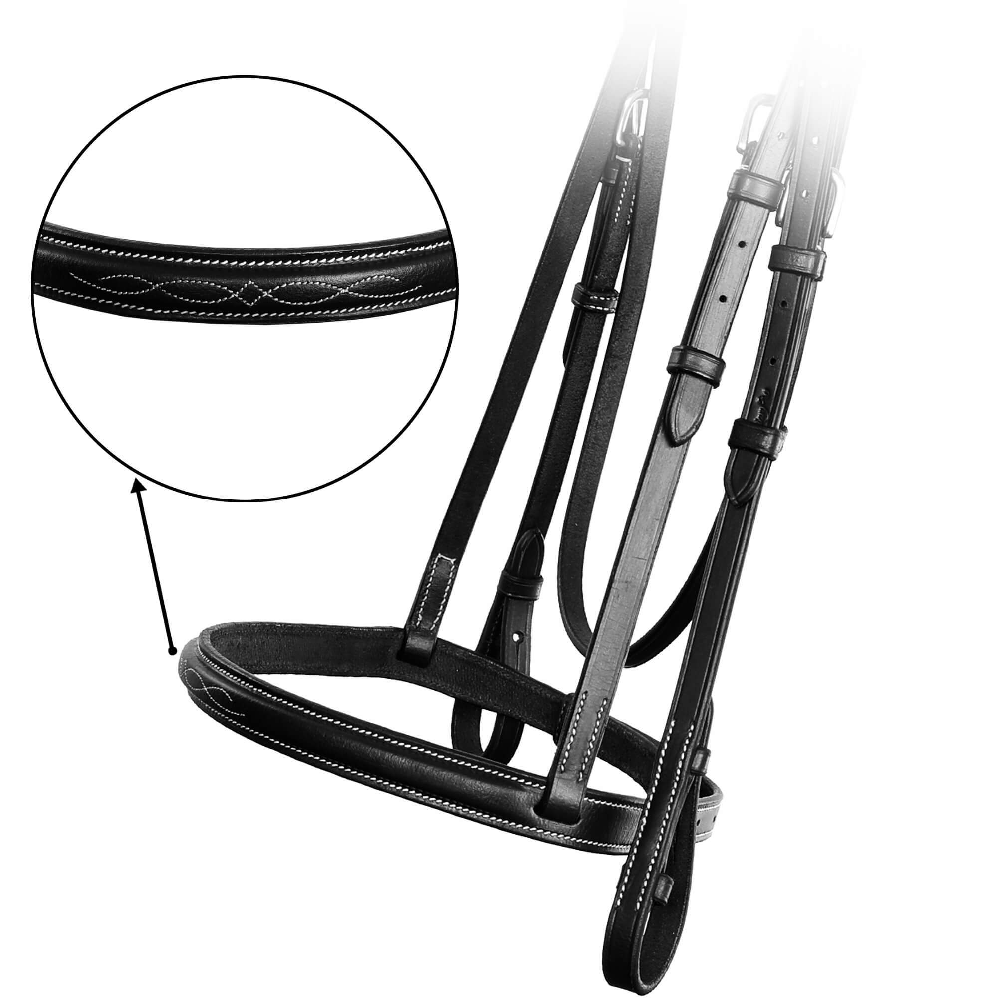 ExionPro Traditional Hunter Bridle With Laced Reins - HT Animal Supply