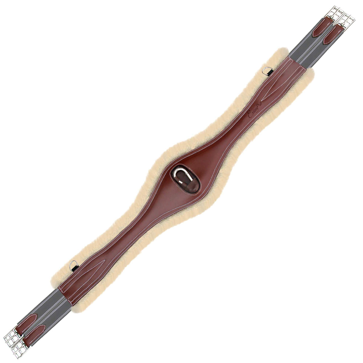 ExionPro Snap Over Lay Girth - Grey Elastic with White Lines - HT Animal Supply