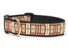 Up Country Plaid Extra Wide 1.5" Cast Brass Dog Collar