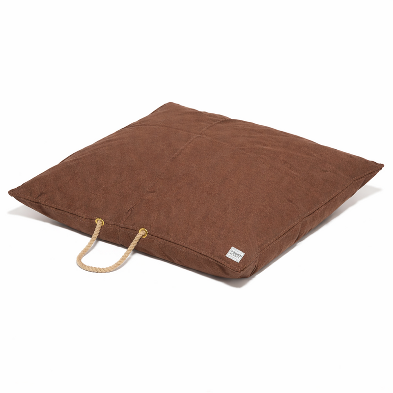 Cinnamon Waxed Cotton Canvas Dog Bed