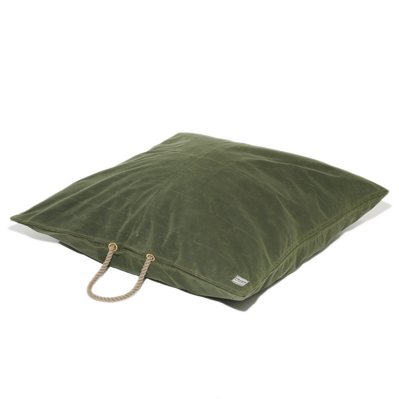 Olive Waxed Cotton Canvas Dog Bed