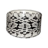 White & Black 4" Wide Snake Collar