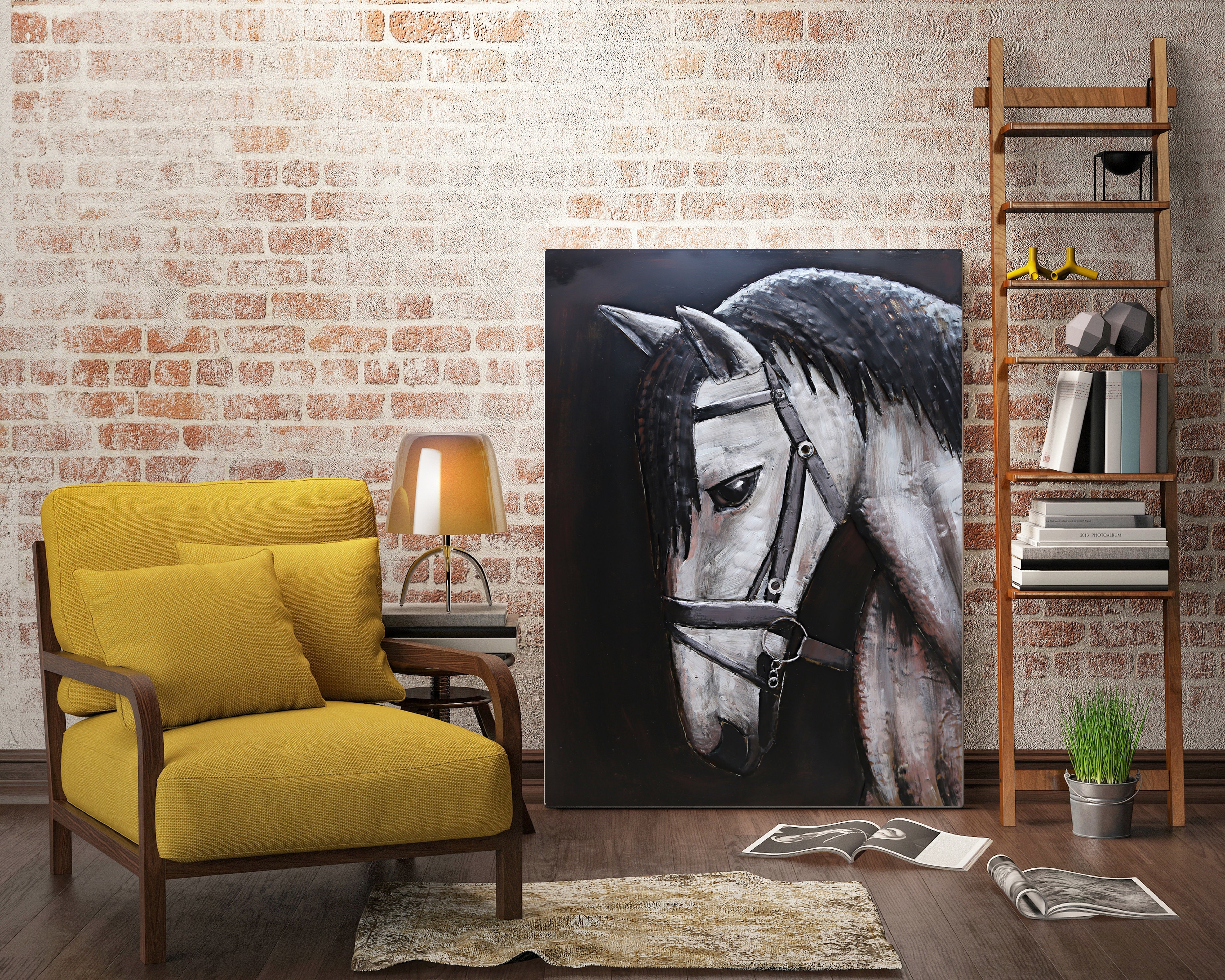 Wild Beauty 3-D Horse Head Wall Sculpture Hand Made Classic Artwork Art