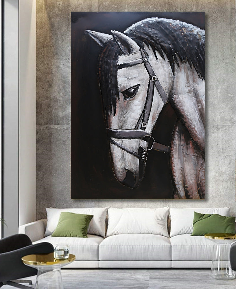 Wild Beauty 3-D Horse Head Wall Sculpture Hand Made Classic Artwork Art