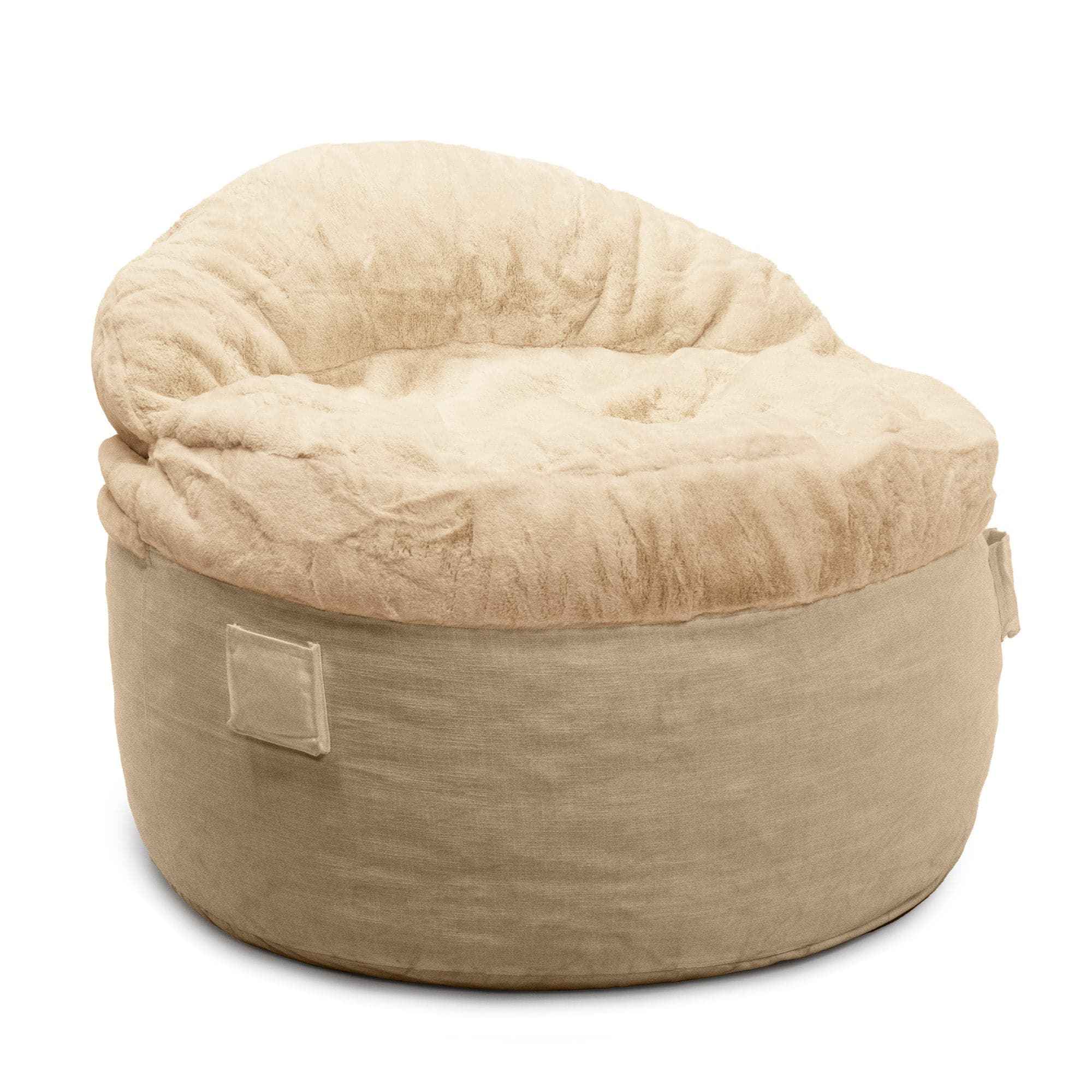 CordaRoy's Full Bunny Fur Nest Convertible Bean Bag Chair