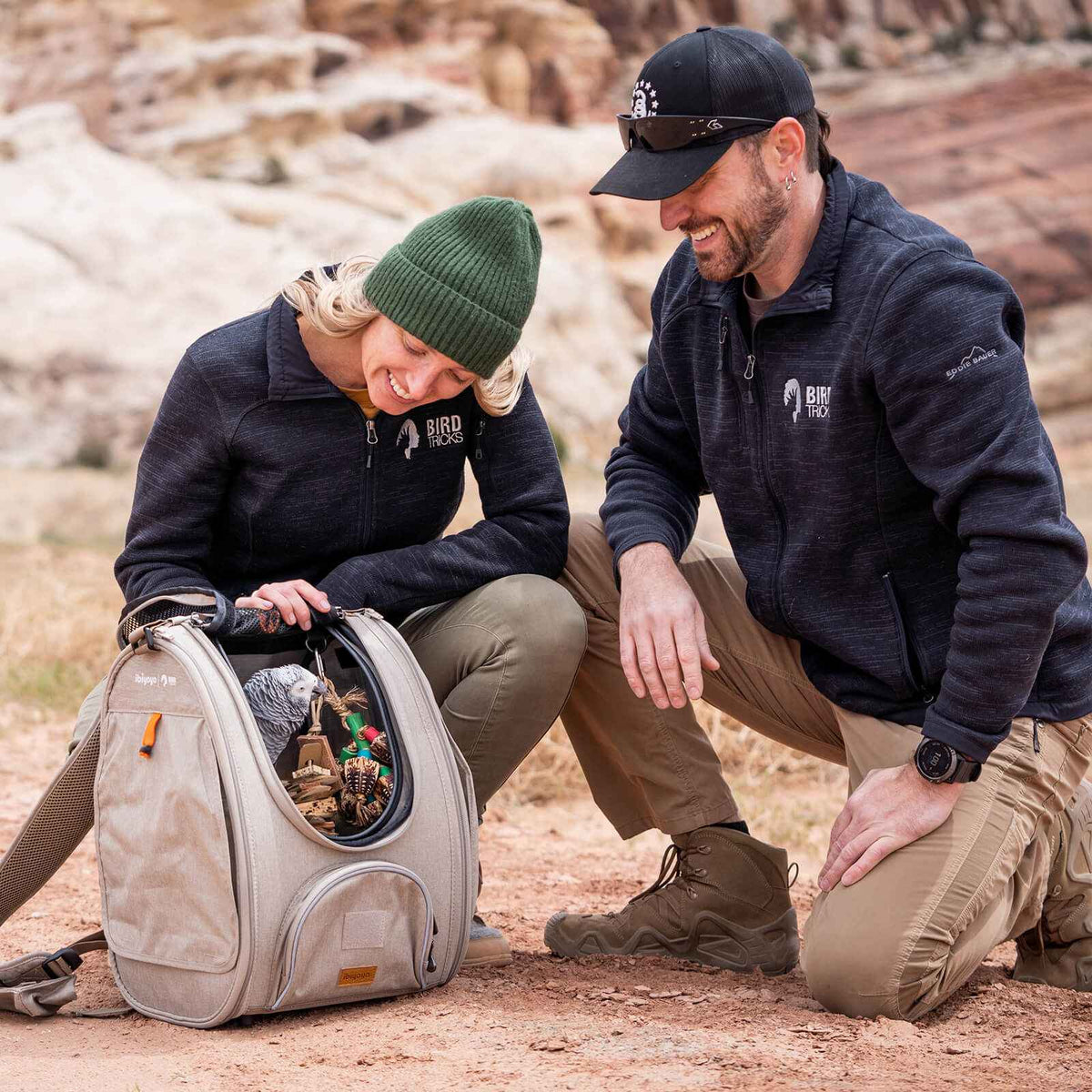 ibiyaya ibiyaya x BirdTricks TrackPack for Birds, Patented Small Bird Carrier Backpack with Perch