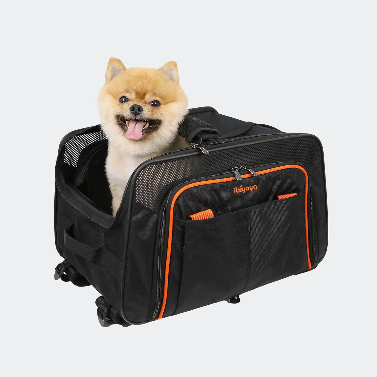 ibiyaya JetPaw Expandable In-Cabin Pet Carrier Backpack Airline-Approved Travel Backpack for Dogs & Cats