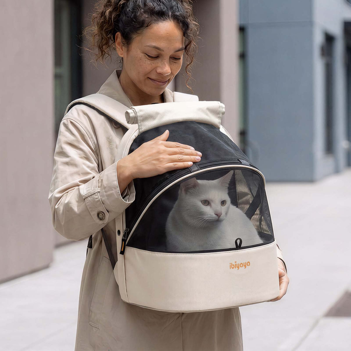 ibiyaya Panorama Zipper-Free Pet Carrier Backpack