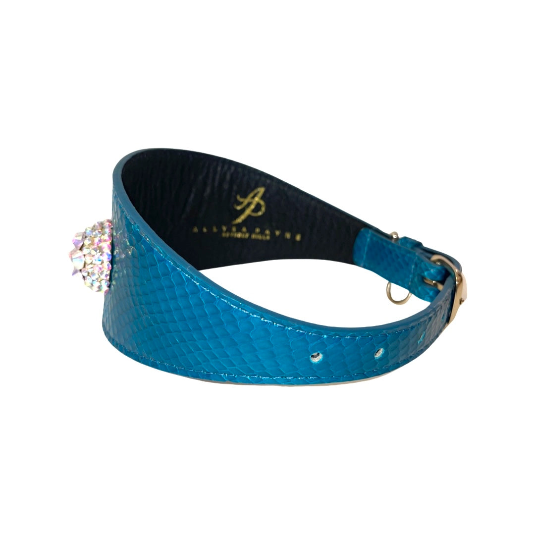 Allysa Payne Dark Turquoise Snake with our 3 Custom Swarovski Crystal Rivets