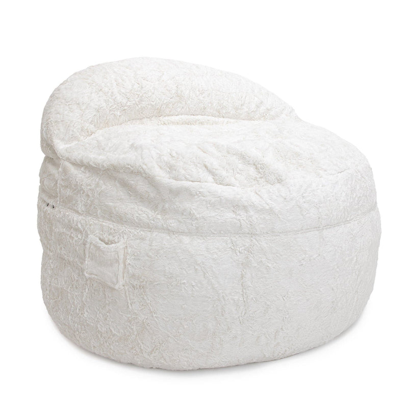 CordaRoy's Full Faux Fur Nest Convertible Bean Bag Chair