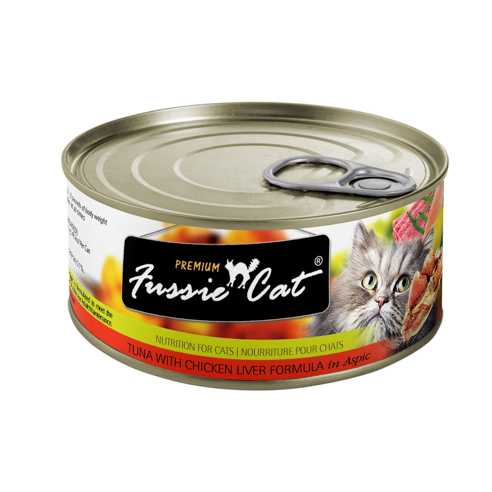 Fussie Cat Premium- Tuna With Chicken Liver Formula In Aspic (2.82oz)