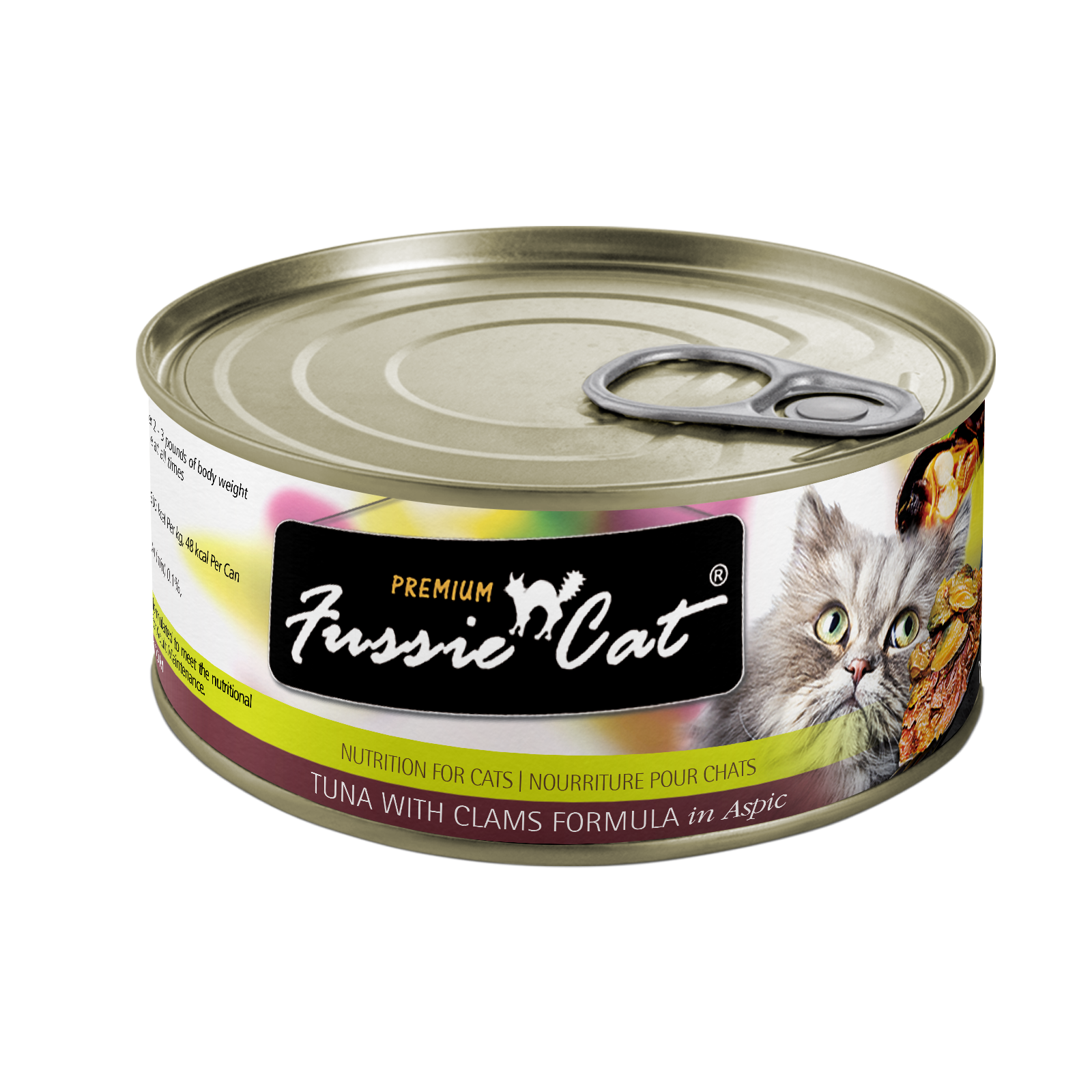 Fussie Cat Premium- Tuna With Clams Formula In Aspic (2.82oz)