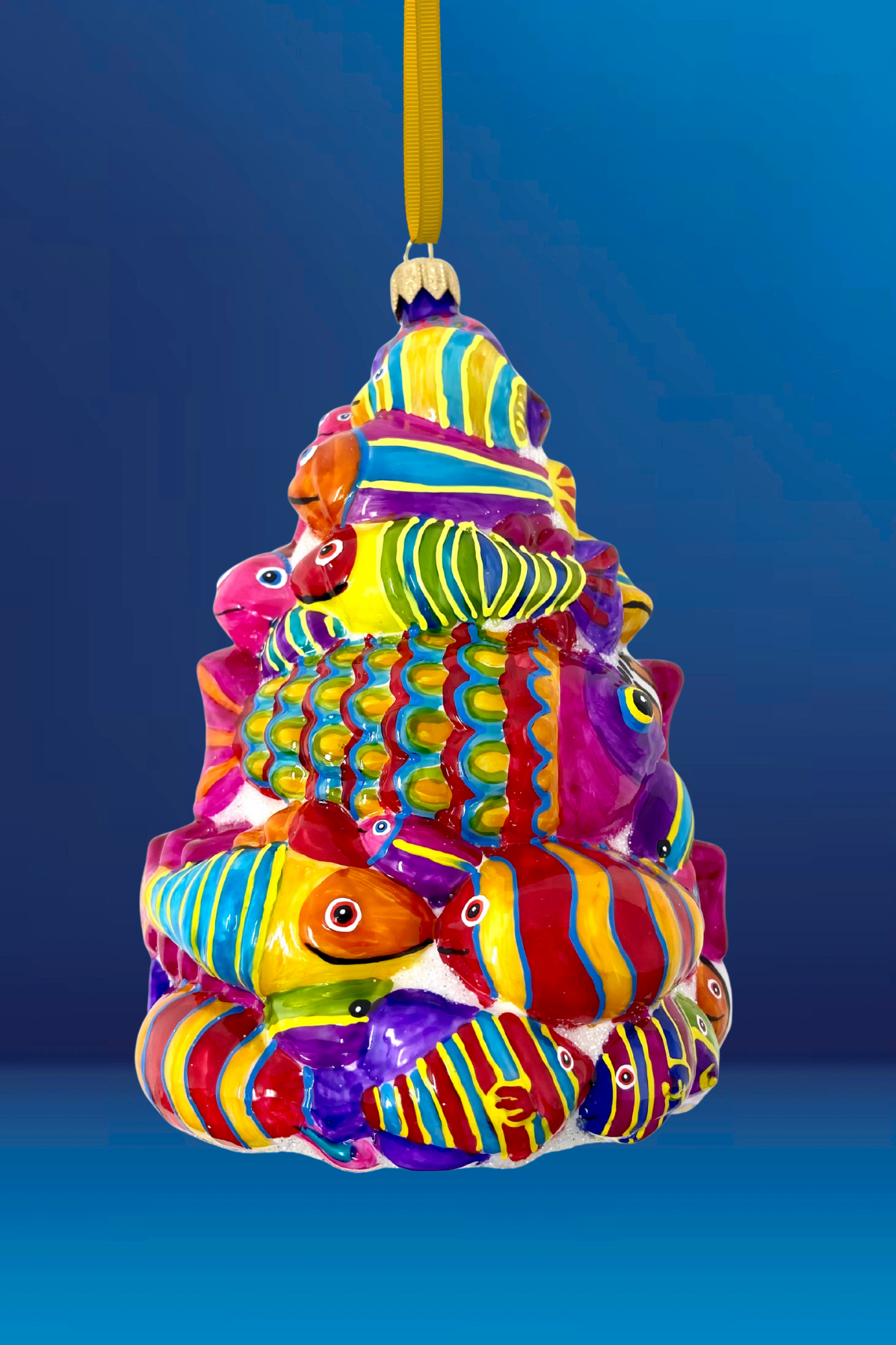 Festival of Fish Tree Glass Ornament