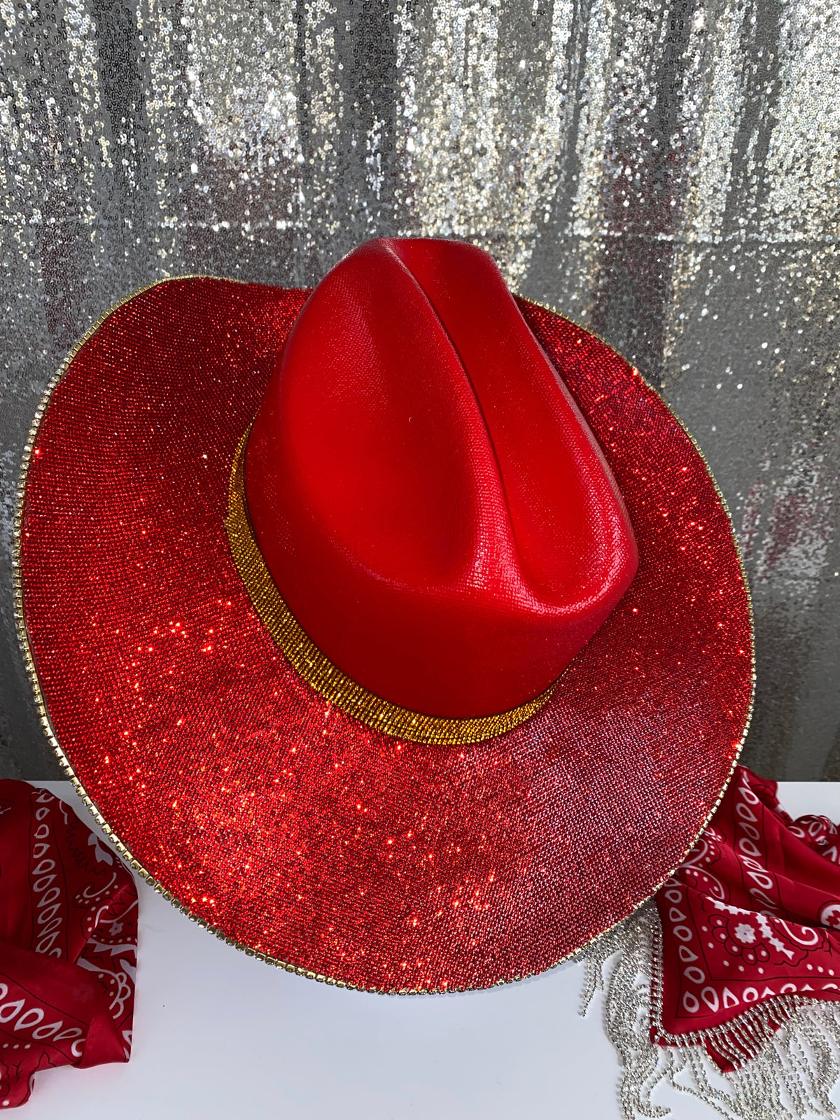 Kansas City Chiefs Rhinestone Cowgirl Hat - back view | HT Animal Supply