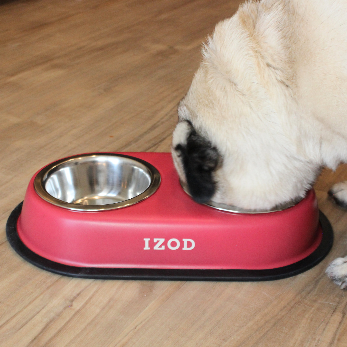 Izod Pet - Stainless Steel Double Feeder Bowl | HT Animal Supply