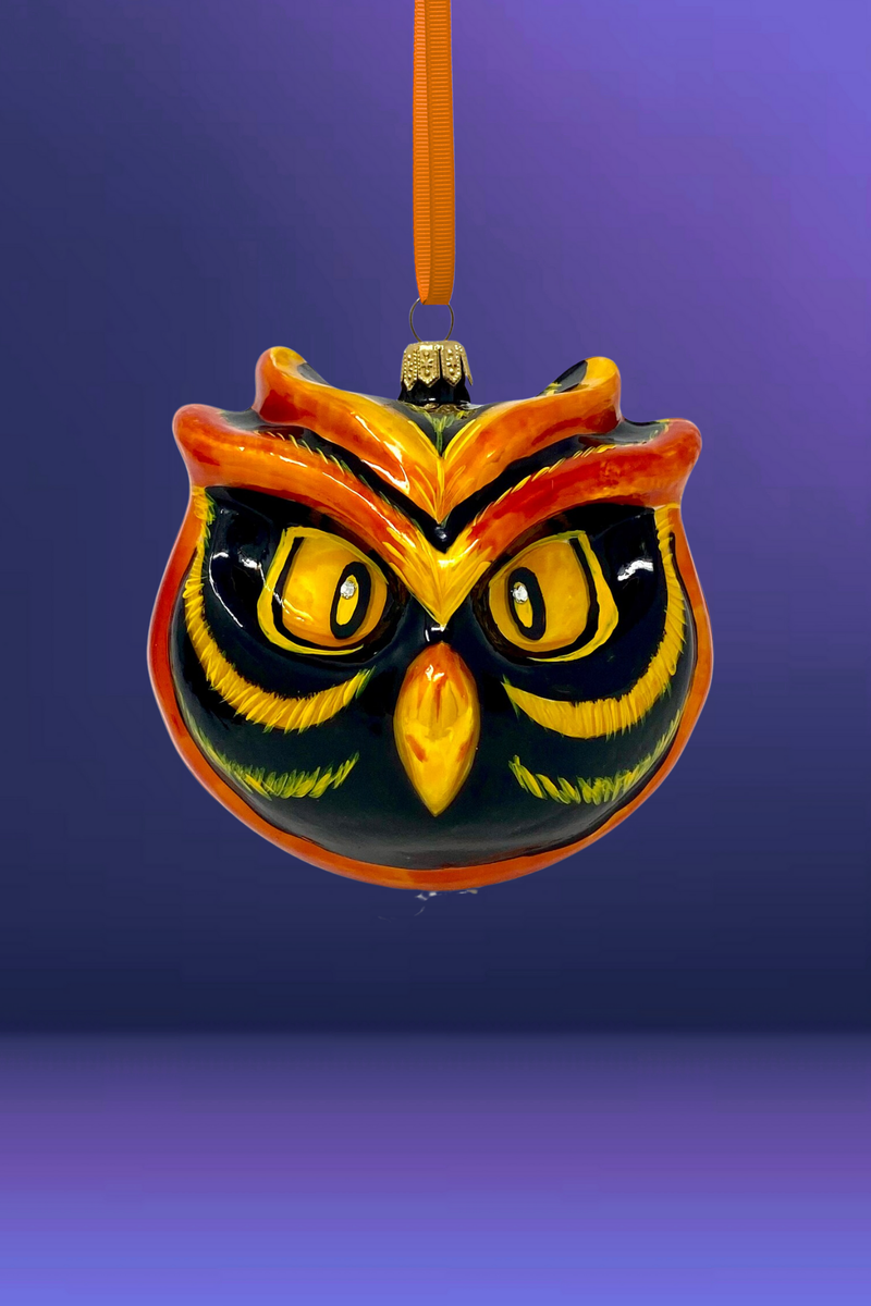 Fire Owl Polish Glass Ornament