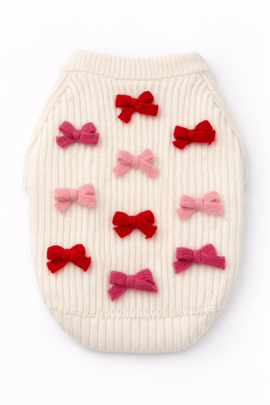 Dog Sweater - Bow - Red & Pink | Found My Animal