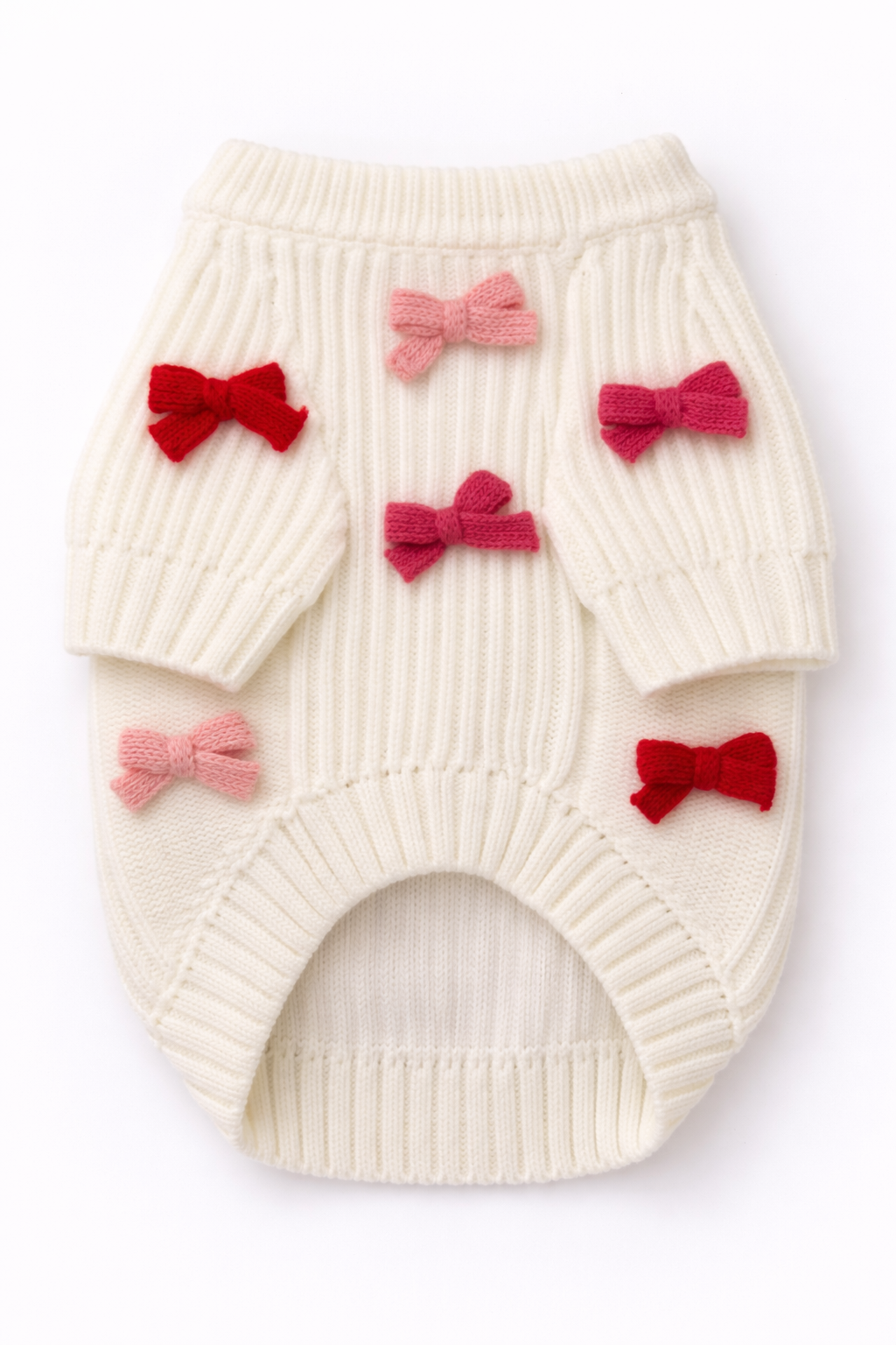 Dog Sweater - Bow - Red & Pink | Found My Animal