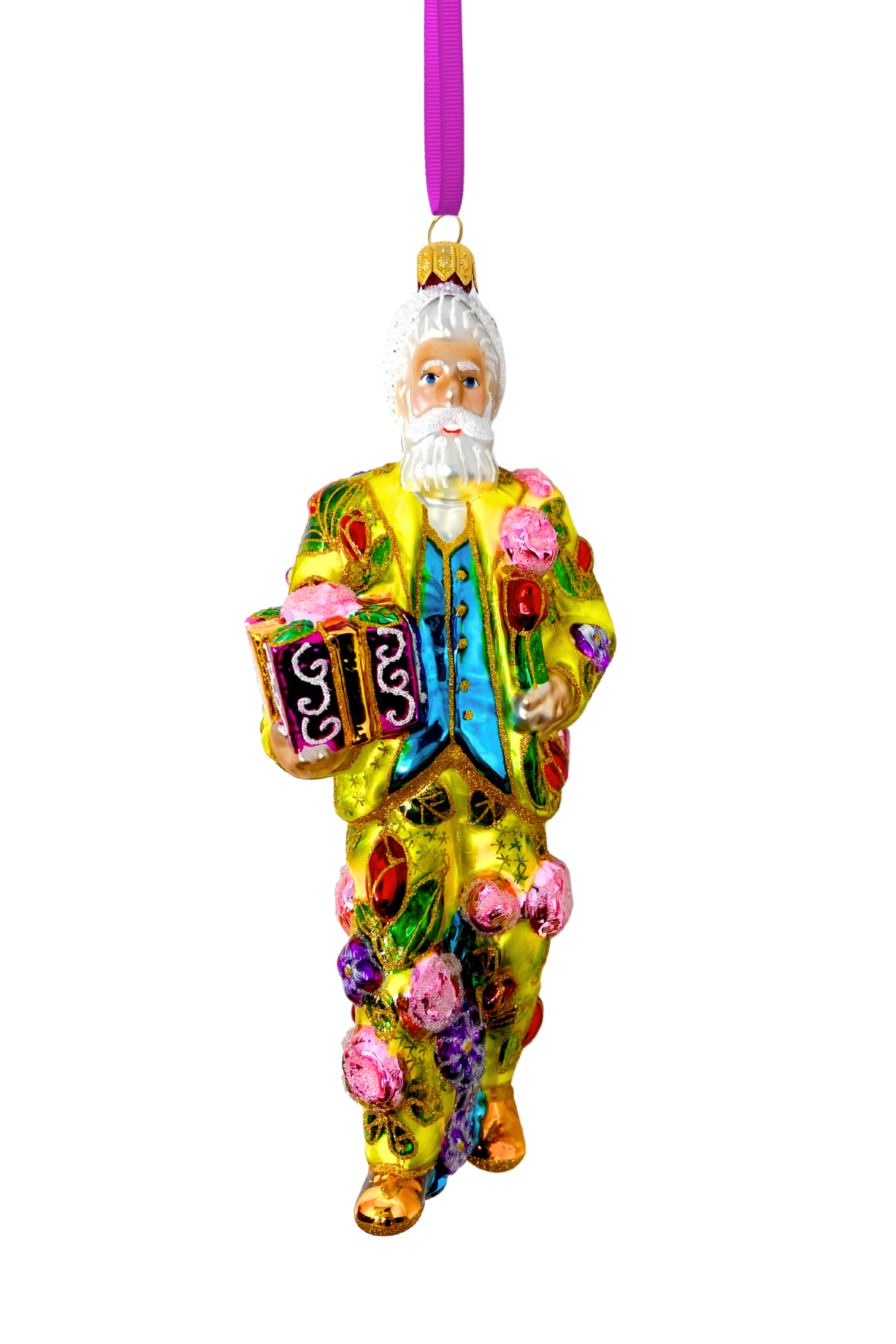 Fresh Squeezed Santa Polish Glass Ornament