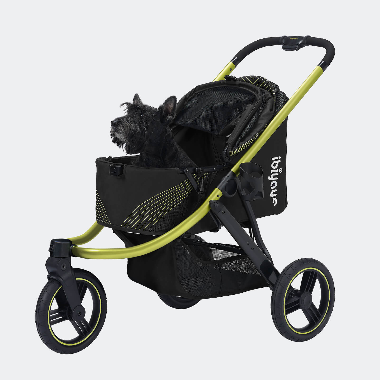 ibiyaya The Beast Pet Jogging Stroller, 3-Wheel All-Terrain Dog and Cat Pram