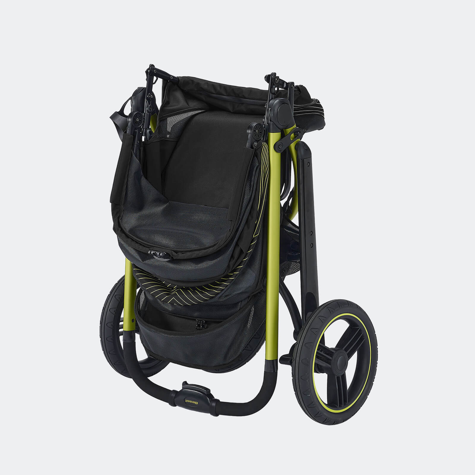 ibiyaya The Beast Pet Jogging Stroller, 3-Wheel All-Terrain Dog and Cat Pram