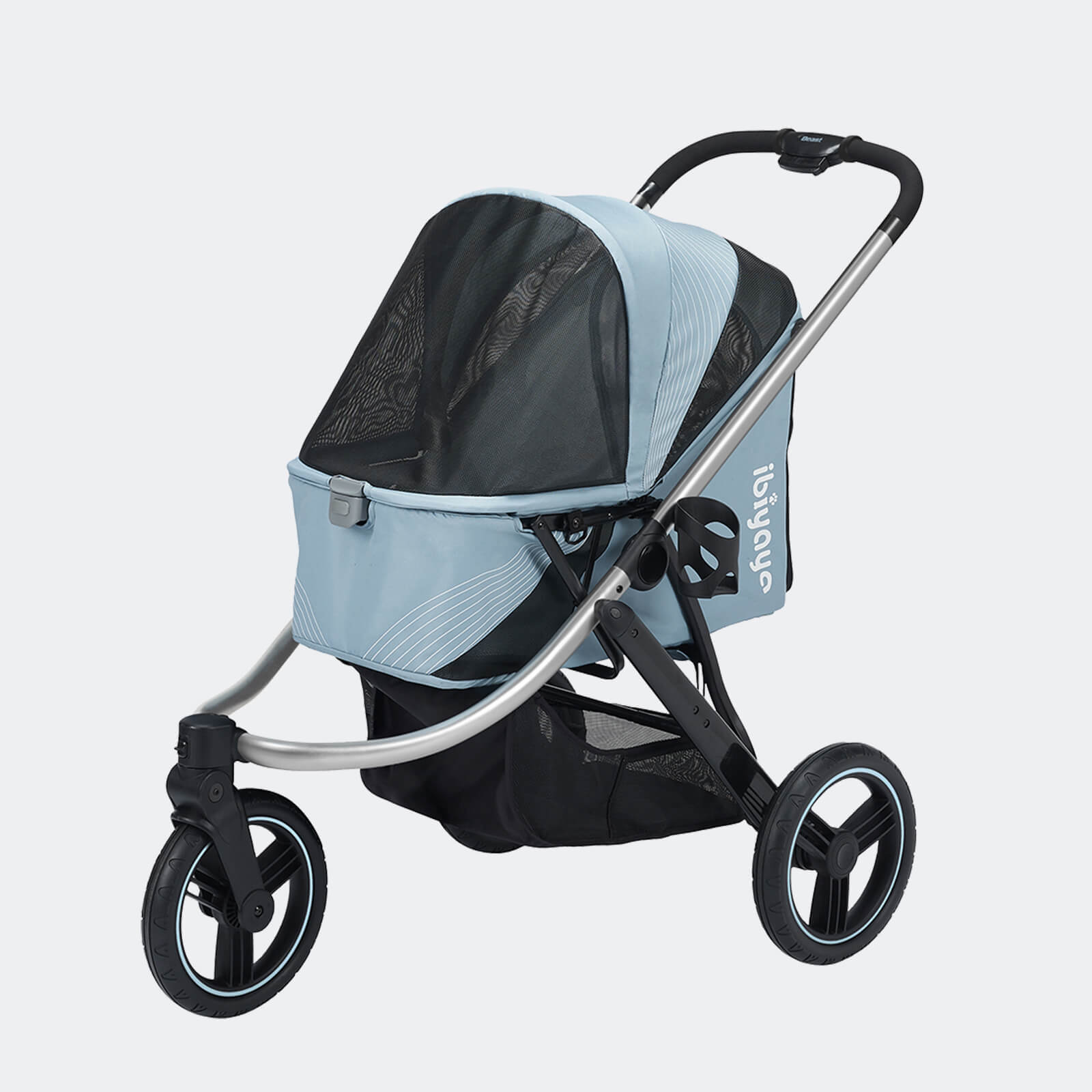 ibiyaya The Beast Pet Jogging Stroller, 3-Wheel All-Terrain Dog and Cat Pram