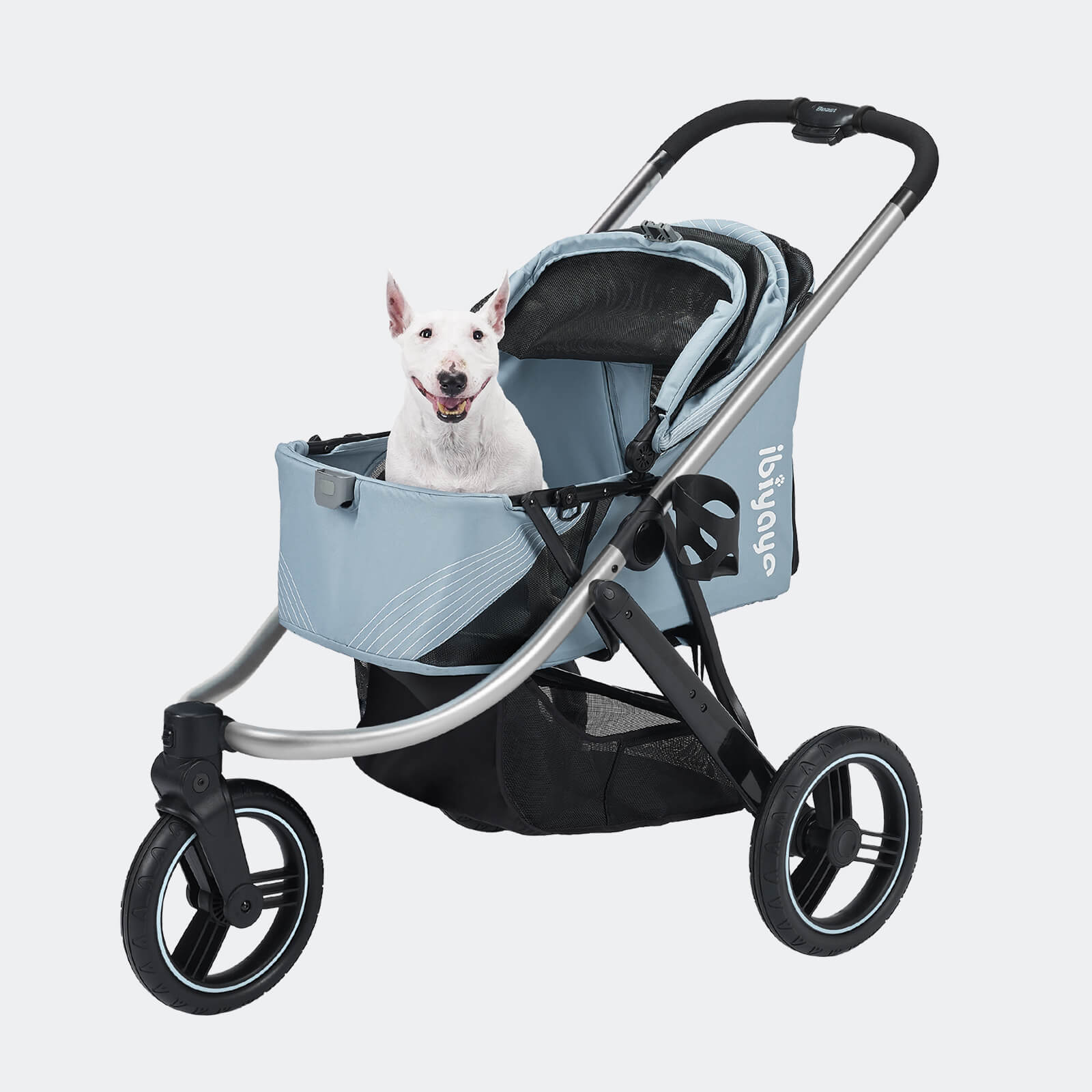 ibiyaya The Beast Pet Jogging Stroller, 3-Wheel All-Terrain Dog and Cat Pram
