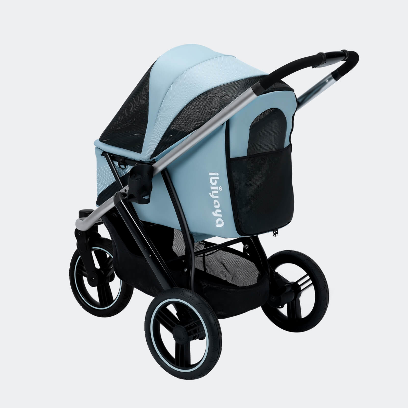 ibiyaya The Beast Pet Jogging Stroller, 3-Wheel All-Terrain Dog and Cat Pram