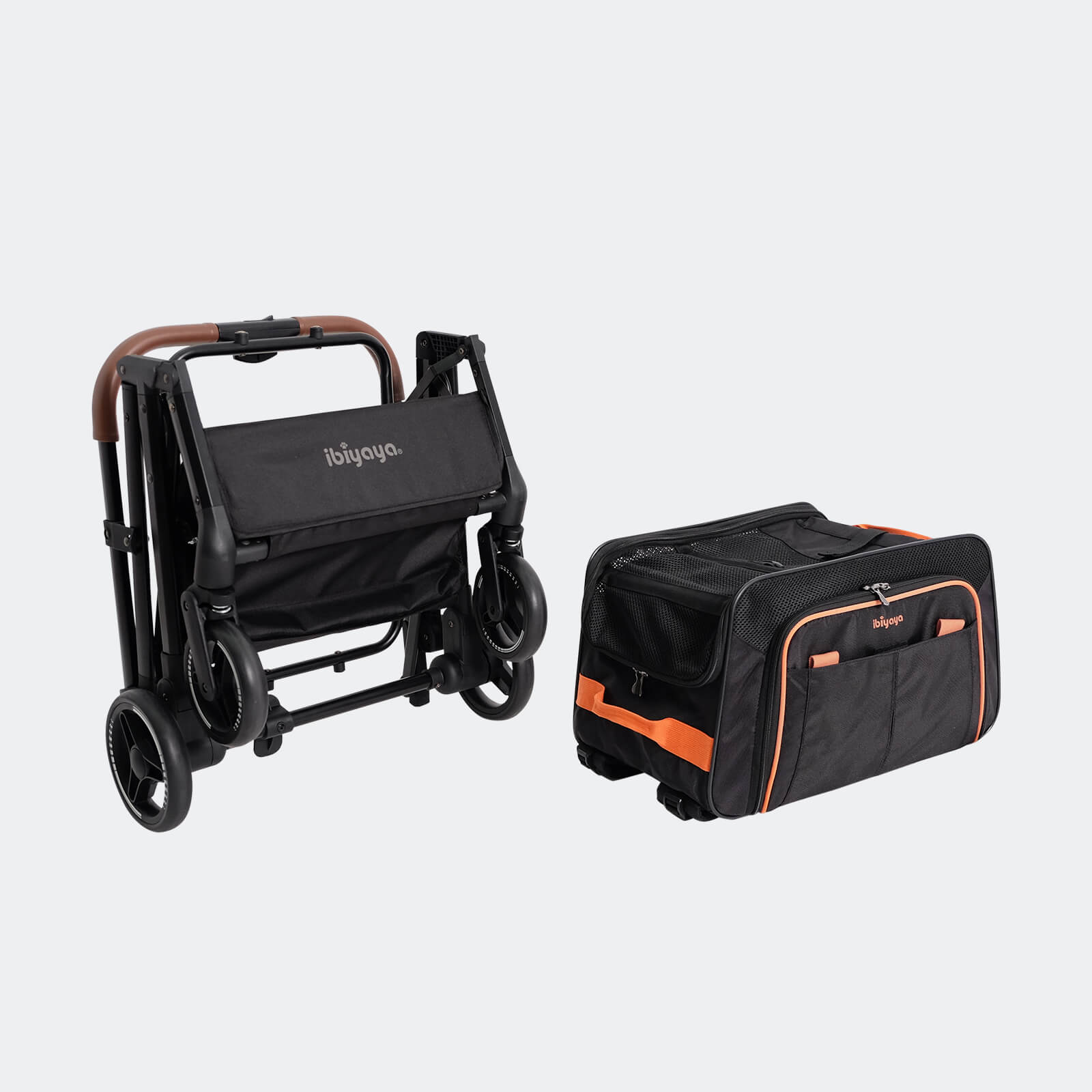 ibiyaya JetPaw 3-in-1 Pet Stroller with Detachable Airline-Approved Carrier