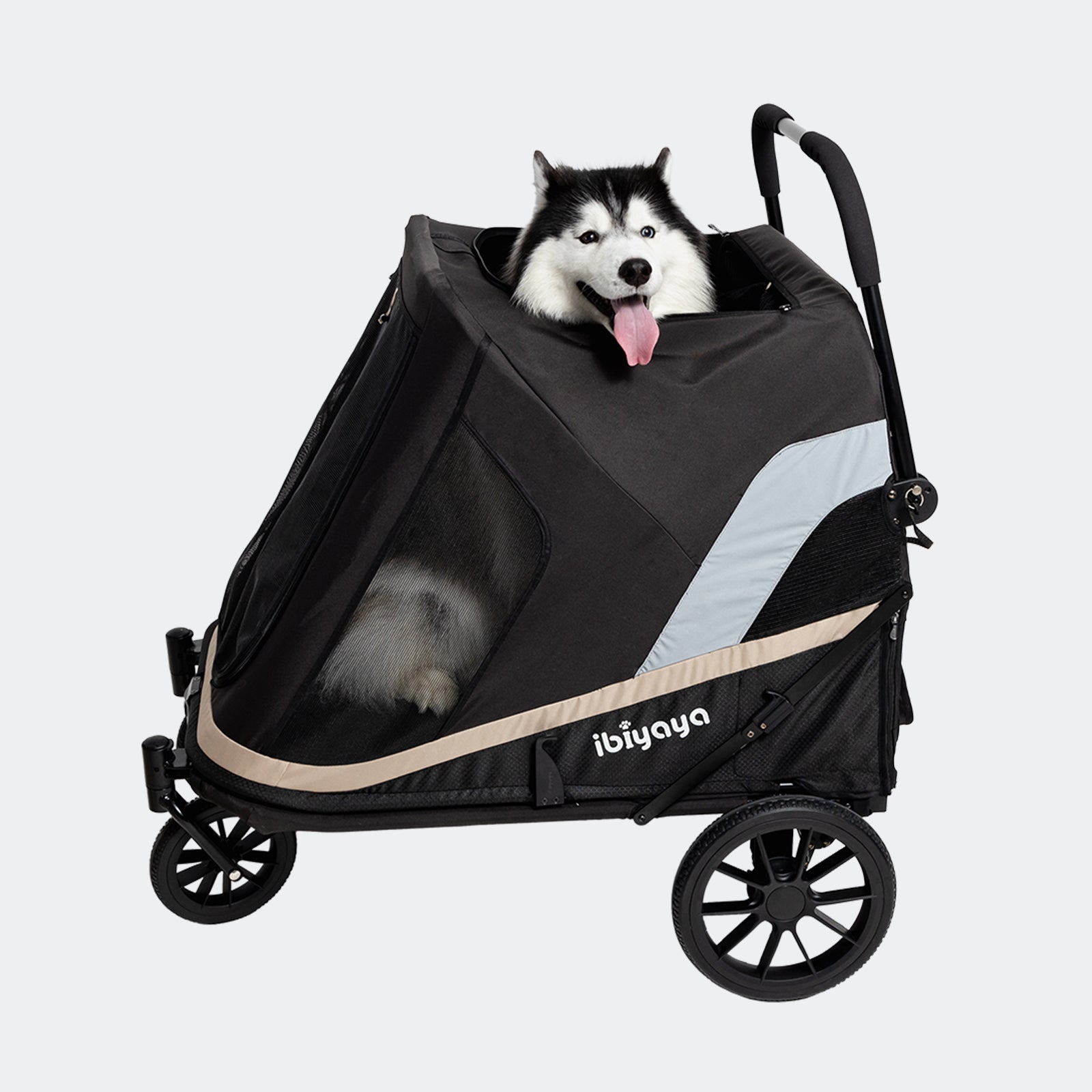 ibiyaya Grand Cruiser Large Dog Stroller, 4-Wheel Dog Pram for Large Breeds, Senior & Injured Pets