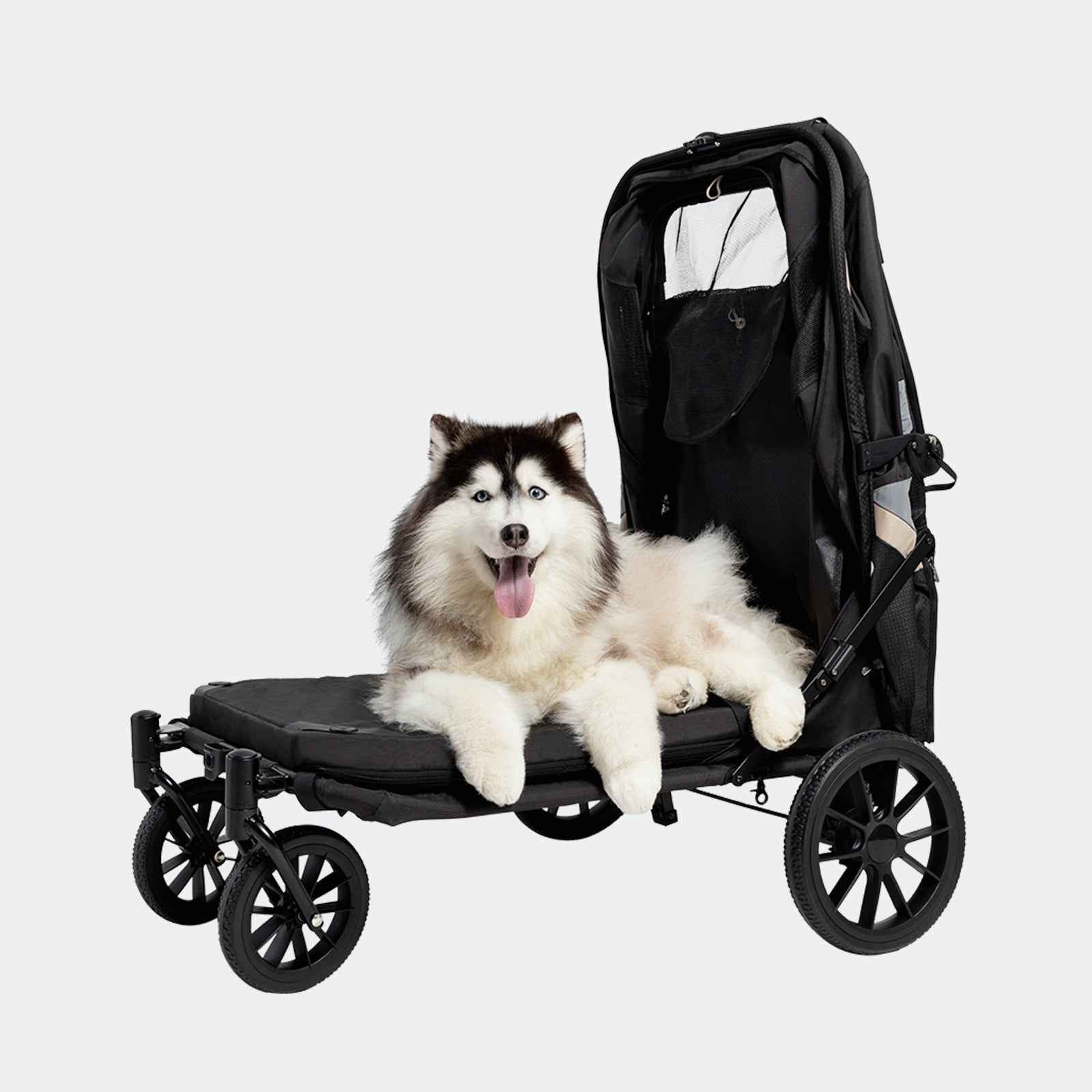 ibiyaya Grand Cruiser Large Dog Stroller, 4-Wheel Dog Pram for Large Breeds, Senior & Injured Pets
