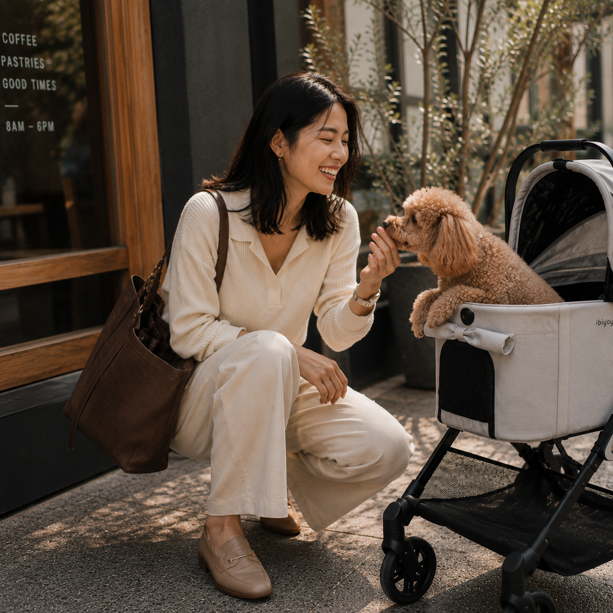 ibiyaya Tinker Small Detachable Pet Stroller Compact Buggy for Cats & Small Dogs