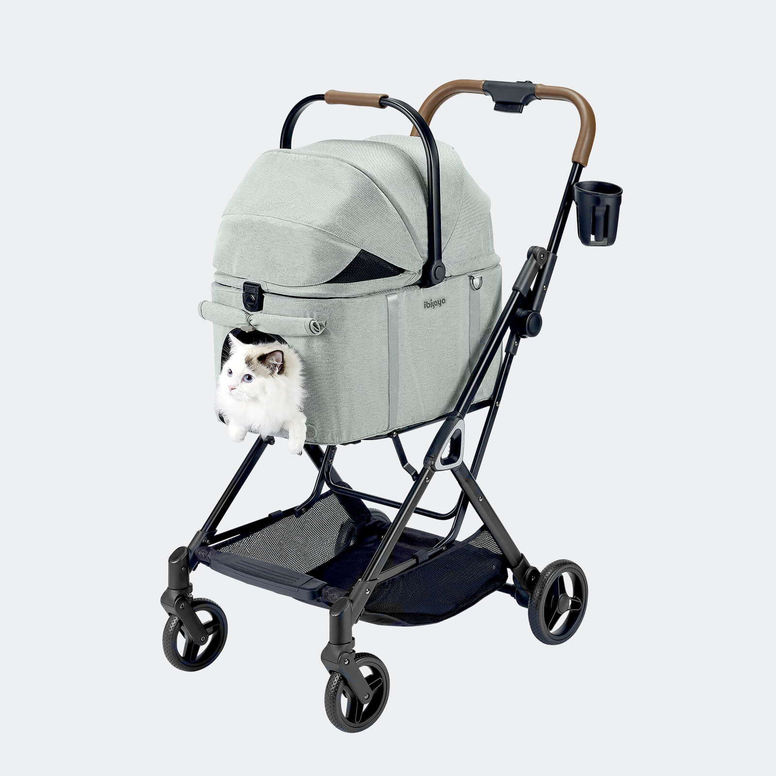 ibiyaya Tinker Small Detachable Pet Stroller Compact Buggy for Cats & Small Dogs