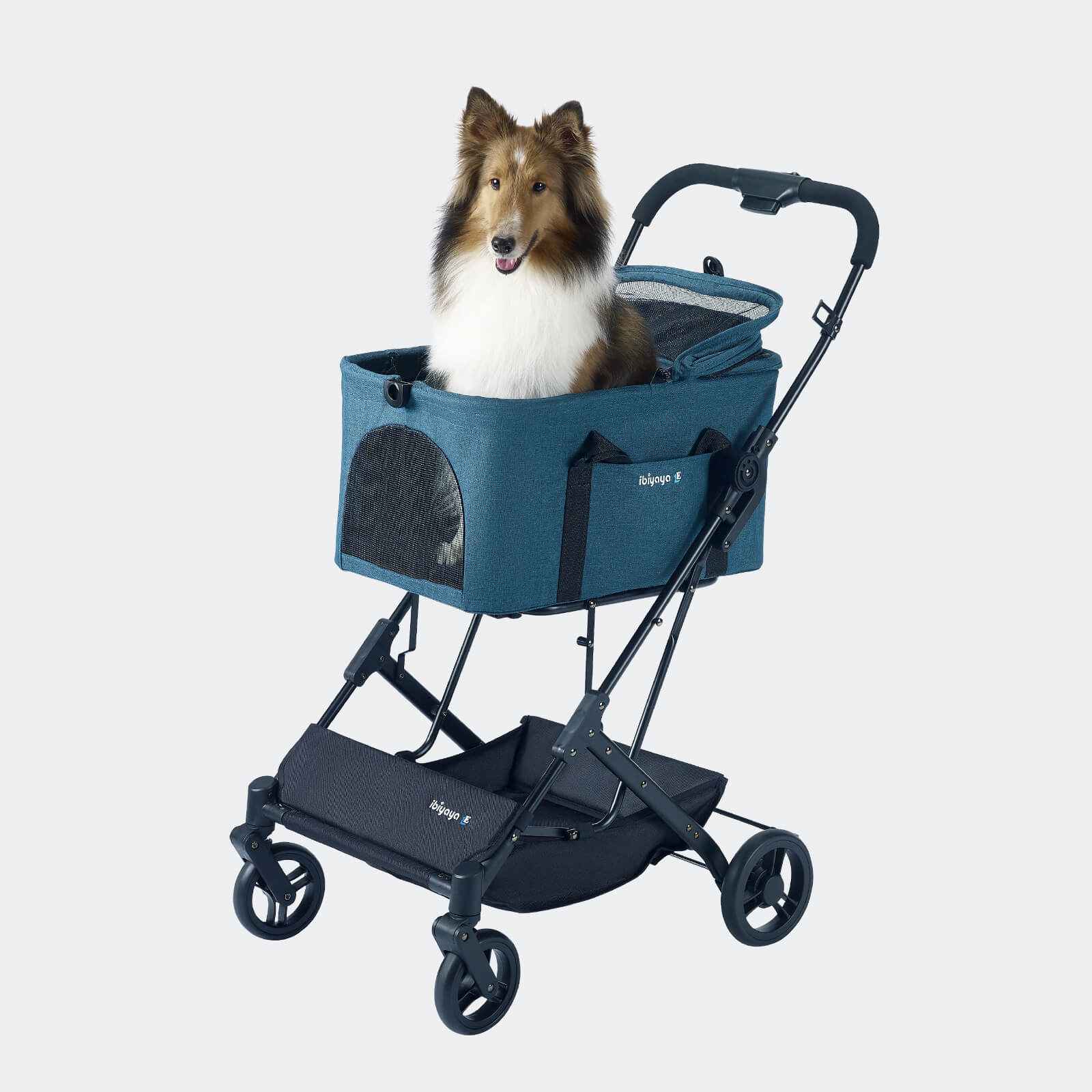 ibiyaya ibiyaya Essential Travois Tri-fold Pet Travel System XL, Pet Stroller with Detachable Carrier