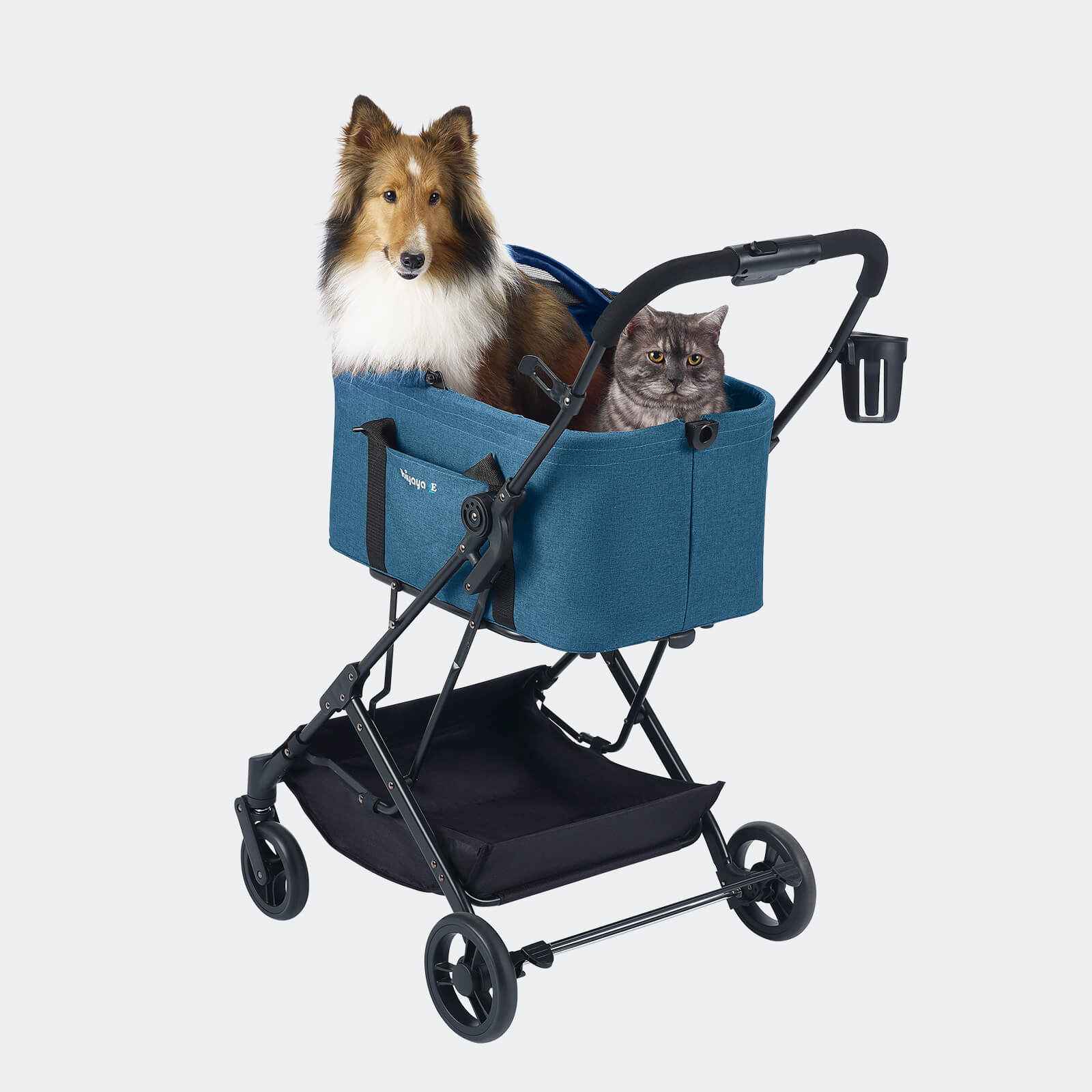 ibiyaya ibiyaya Essential Travois Tri-fold Pet Travel System XL, Pet Stroller with Detachable Carrier