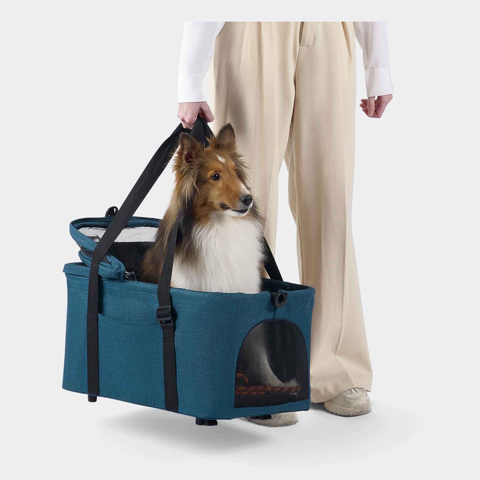 ibiyaya ibiyaya Essential Travois Tri-fold Pet Travel System XL, Pet Stroller with Detachable Carrier
