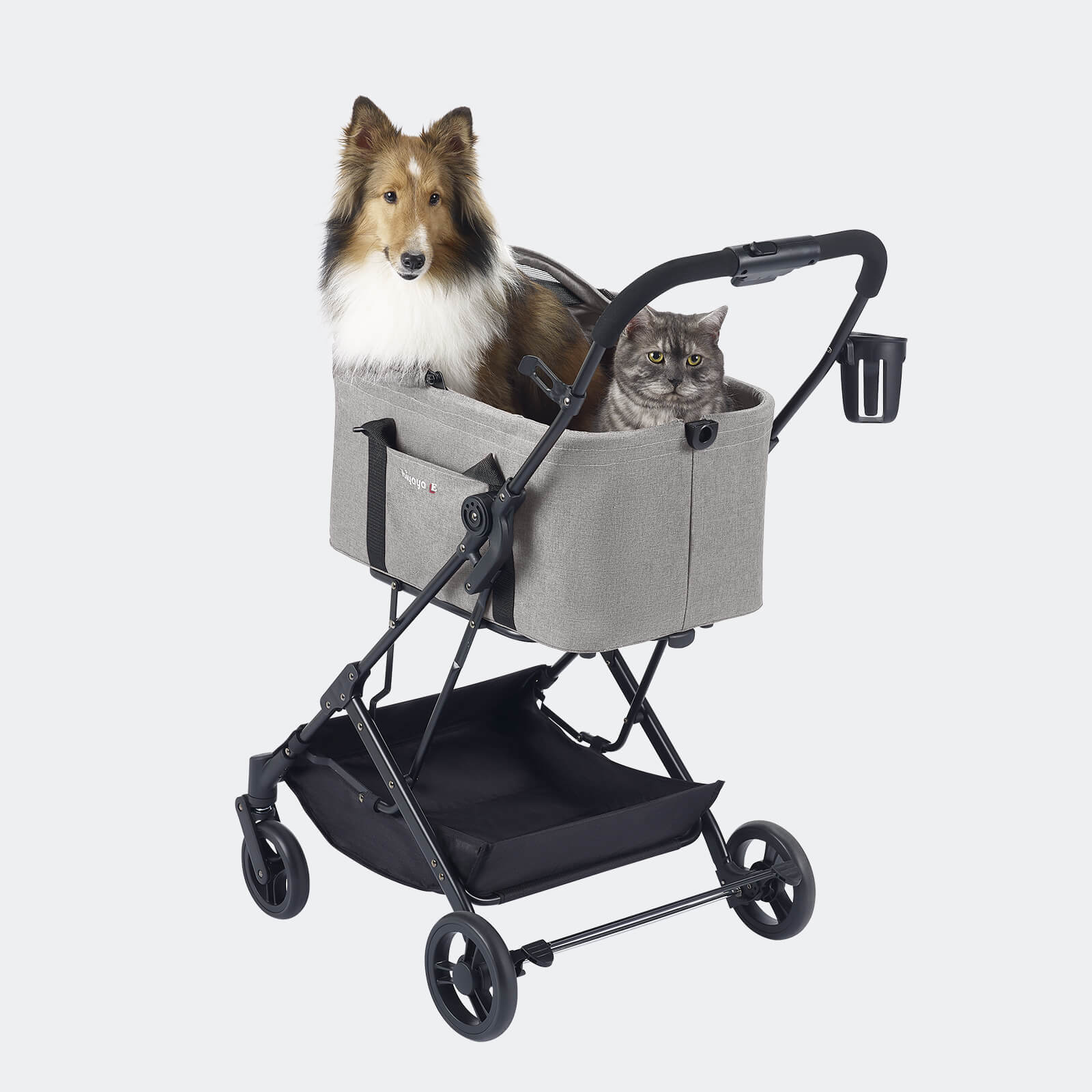 ibiyaya ibiyaya Essential Travois Tri-fold Pet Travel System XL, Pet Stroller with Detachable Carrier