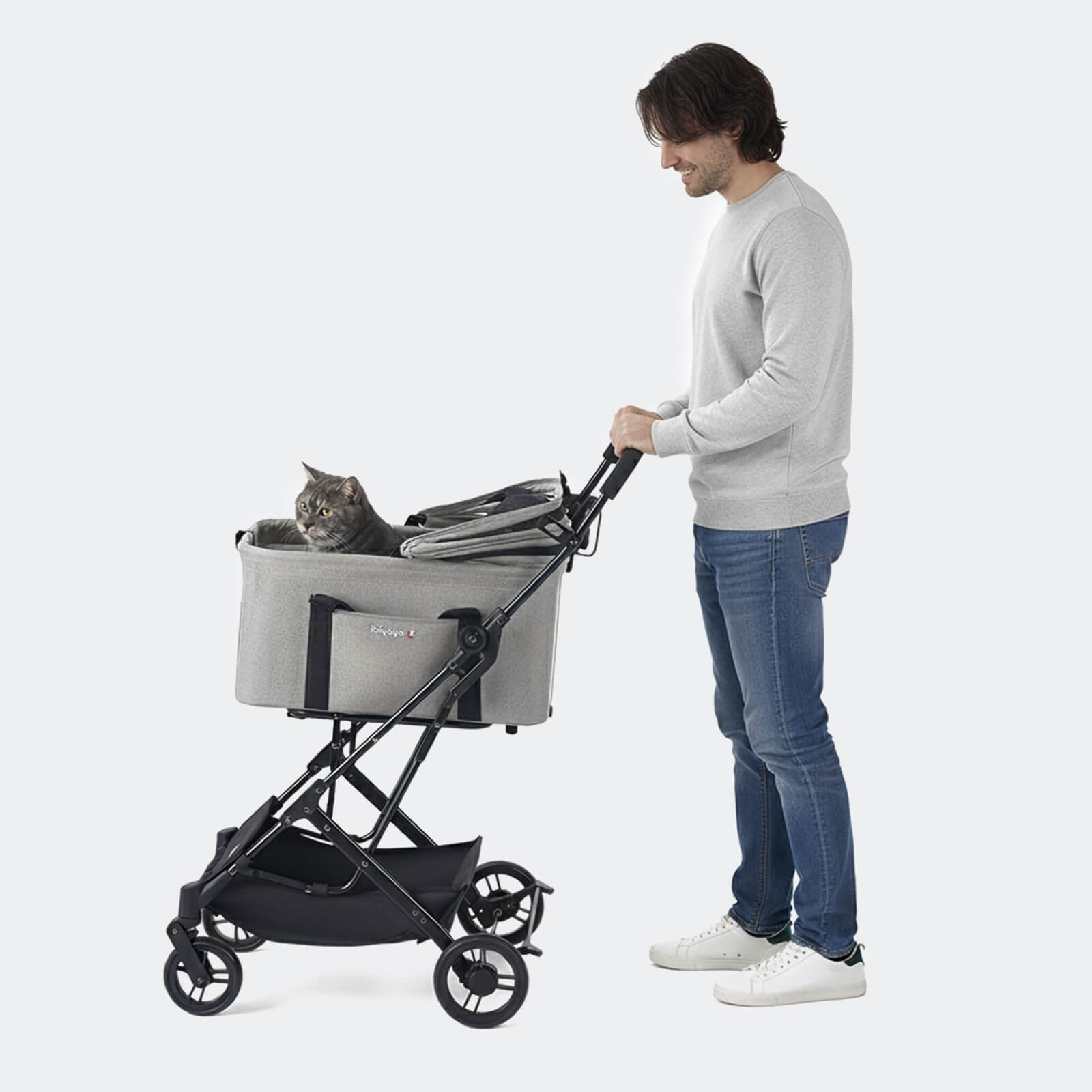 ibiyaya ibiyaya Essential Travois Tri-fold Pet Travel System XL, Pet Stroller with Detachable Carrier