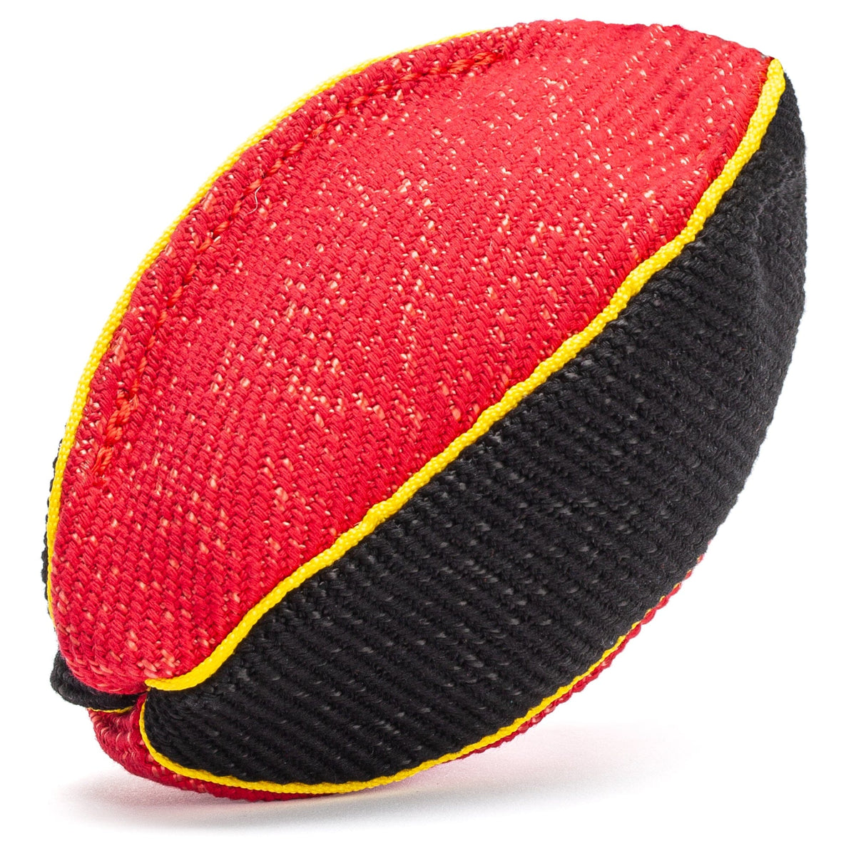 FDT Multi-Color French Linen Football Tug Dog Toy - with Squeaker OR with Handle