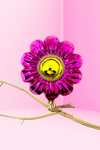 Fuchsia Boho Charm Clip-On Polish Glass Ornament