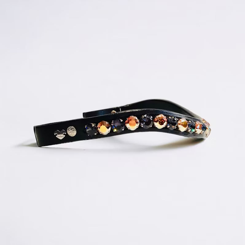 Fancy Delight Browband #1 - Graphite & Metallic Sunshine